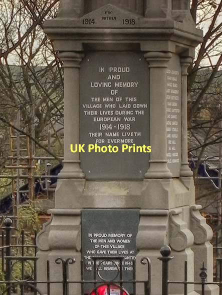 Photo 6"x4" Broadbottom War Memorial (detail) Broadbottom c2011
