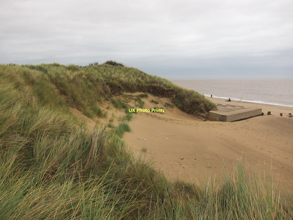 Photo 6"x4" Sea wall on Spurn Point Greedy Gut c2011