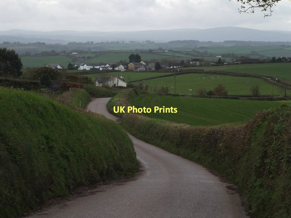 Photo 6"x4" Road from Forches to Lapford with farmland Eastington\/SS7409 c2011