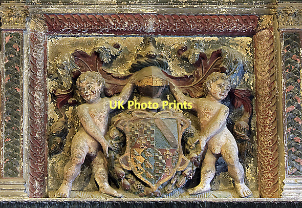 Photo 6"x4" Monument to Sir William Sharington - St Cyriac's church, Lacock (detail - 2) Lacock c2011