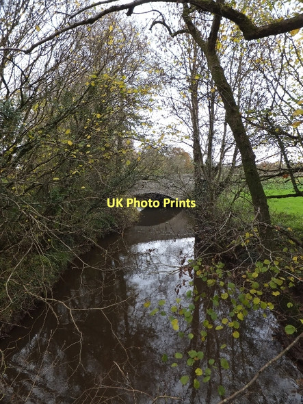 Photo 6"x4" Yeo Bridge on B3220 and River Yeo Down St Mary c2011