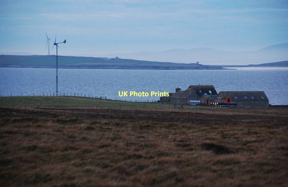 Photo 6"x4" Roy, buildings and turbine Cornquoy c2011