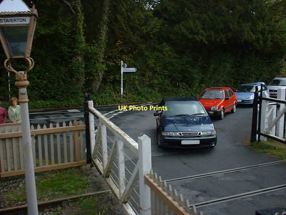 Photo 6"x4" Level Crossing at Staverton Station New Lane Devon Shinner's Bridge c2002
