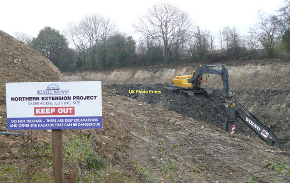 Photo 6"x4" Excavating a cutting for the Bluebell Railway East Grinstead c2011