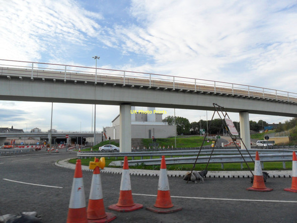 Photo 6"x4" Road works for Tyne Tunnel Jarrow c2011