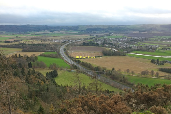 Photo 6"x4" View south from Moncreiffe Fort Bridge of Earn c2011