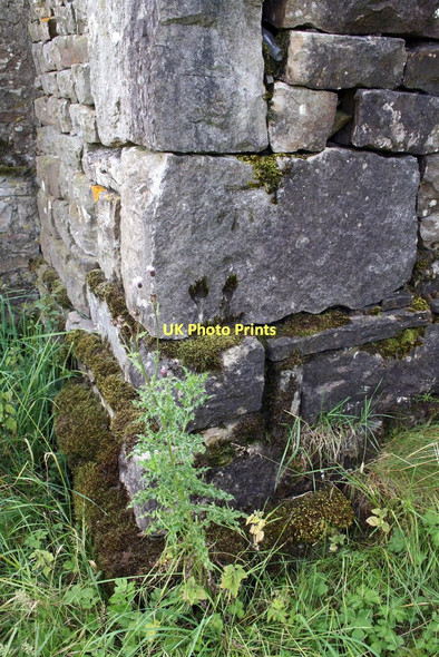 Photo 6"x4" Benchmark on the barn at the Countersett crossroads Countersett c2011