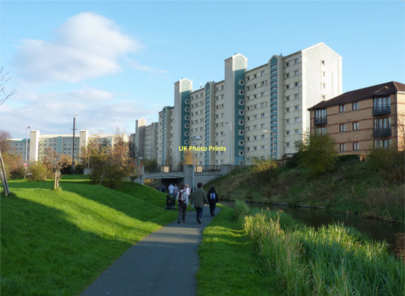 Photo 6"x4" Flats by the canal Kingsknowe c2011