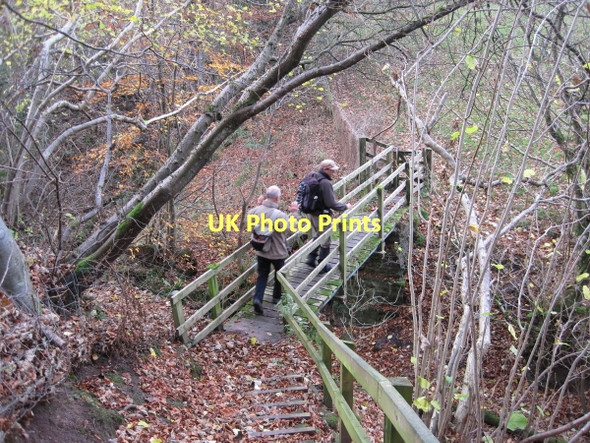 Photo 6"x4" Footbridge over Park Burn Park Village\/NY6861 c2011