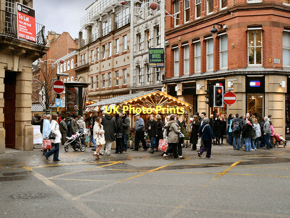 Photo 6"x4" King Street Christmas Market Manchester c2011