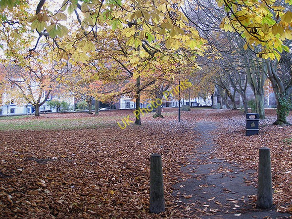 Photo 6"x4" Churchyard path on an autumn afternoon Monmouth\/Trefynwy c2009