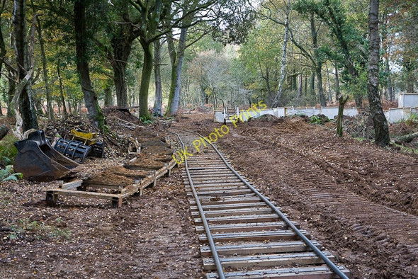 Photo 6"x4" Warwickslade Cutting: moving the railway Bank\/SU2807 c2009