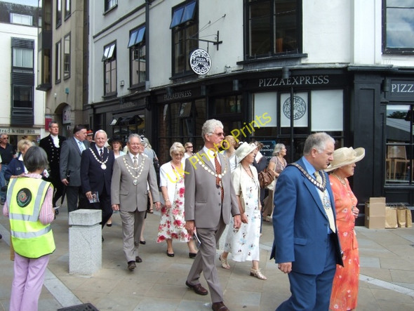 Photo 6"x4" Civic and County dignitaries in procession Exeter c2009