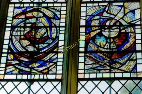 Photo 6"x4" James Owen memorial window in Little St Mary's Church Cambridge\/TL4658 c2009