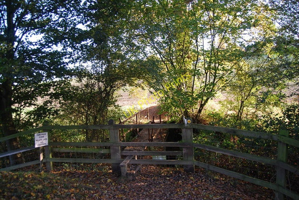 Photo 6"x4" The path exits Fairlawne Park across a footbridge over a tributary of the River Bourne Shipbourne c2009
