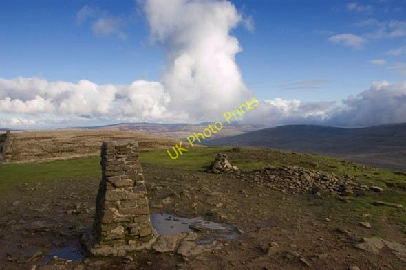 Photo 6"x4" Trig point on summit of Pen-y-Ghent Brackenbottom c2009