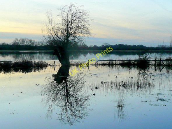 Photo 6"x4" Flooded North Meadow 6 Cricklade c2009