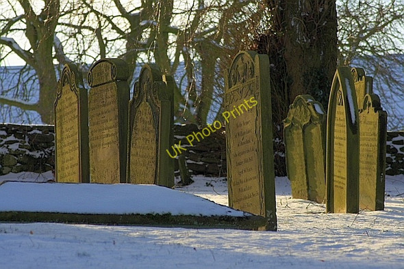 Photo 6"x4" Gravestones, Kirby Hill Church Kirby Hill\/NZ1306 c2009