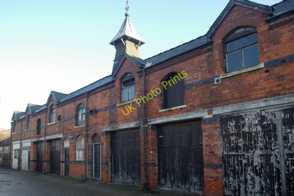 Photo 6"x4" Garages rear of Worksop old fire station Worksop c2009