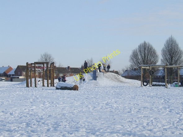 Photo 6"x4" Sledging on the Long Knowle Mound Wednesfield c2010