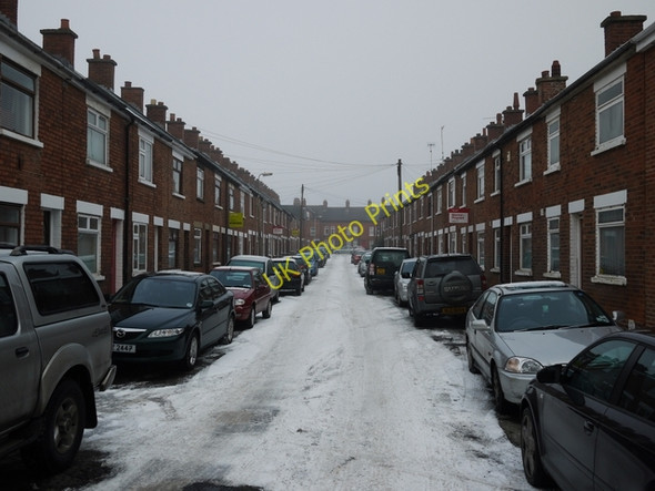 Photo 6"x4" Moonstone Street in the snow Belfast c2010