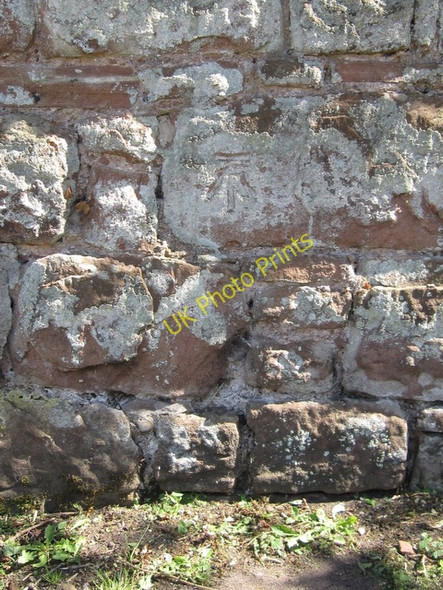 Photo 6"x4" Bench mark by the River Dee Chester c2009