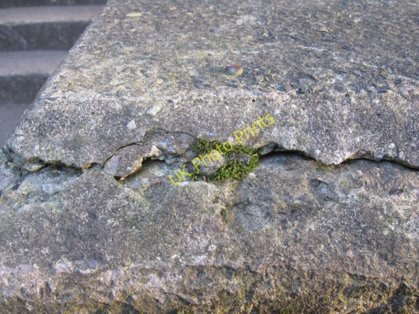 Photo 6"x4" Damaged rivet bench mark below Queen's Park Bridge Chester c2009