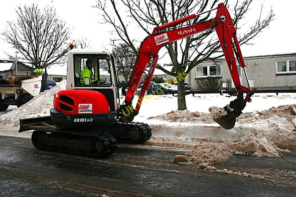 Photo 6"x4" Snow Clearing in Ordiequish Road Fochabers c2010
