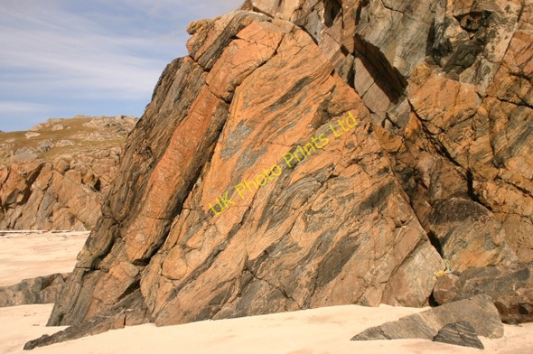 Photo 6"x4" Lewisian Gneiss Achmelvich c2006