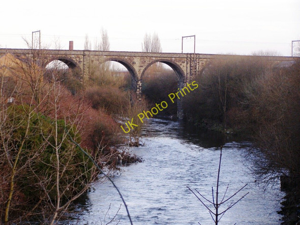 Photo 6"x4" Irwell and viaduct Radcliffe\/SD7807 c2010