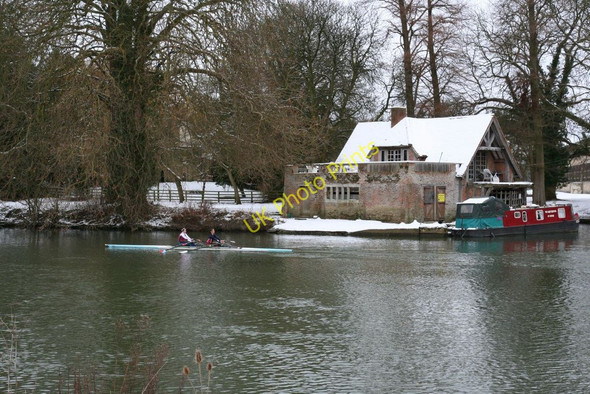 Photo 6"x4" Rowing past the boathouse Wallingford c2010