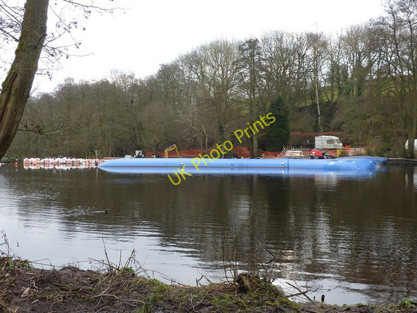 Photo 6"x4" Aquabarrier at Calver Weir (2) Calver Sough c2010