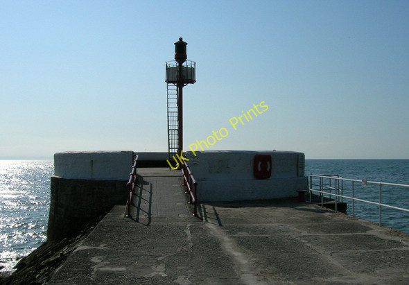 Photo 6"x4" Navigation Marker, End of East Looe Pier Looe c2006