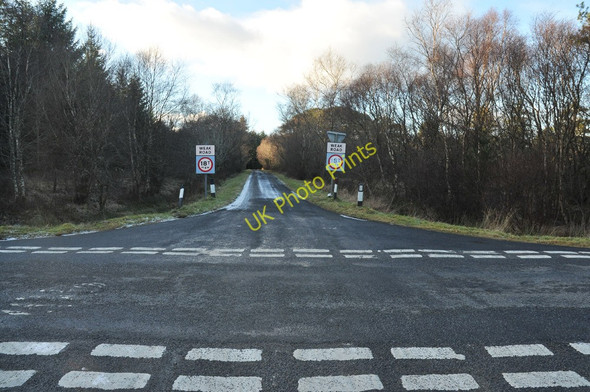 Photo 6"x4" Roads crossing near the Moss Barsloisnoch c2010