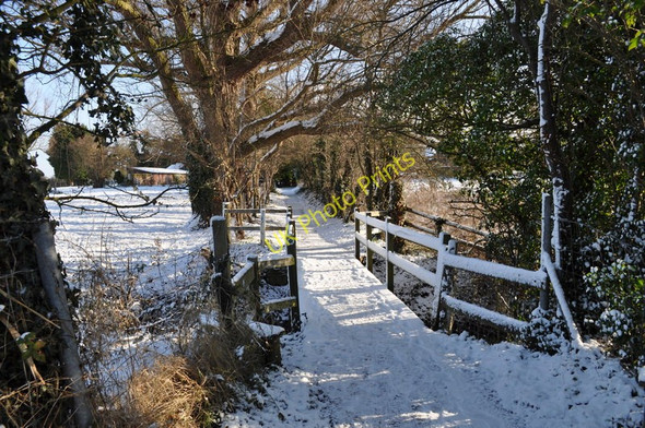 Photo 6"x4" The Pooh Sticks Bridge Loddon c2010