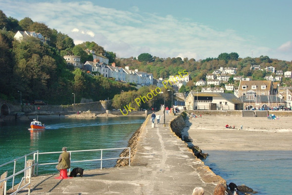 Photo 6"x4" East Looe: Banjo Pier and Beach Looe c2009