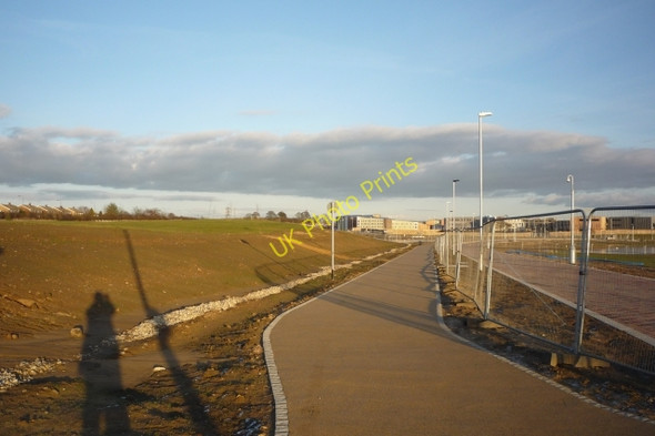 Photo 6"x4" Footpath and service road Heslington c2010