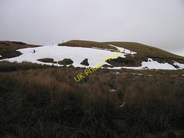Photo 6"x4" Remnants of snow drift on Waun y Dyffryn Dylife c2010