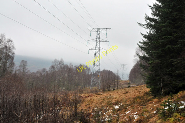 Photo 6"x4" Power pylons near Fasnakyle Tomich\/NH3027 c2010