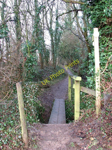 Photo 6"x4" Footpath past St Michael's church Great Moulton c2010
