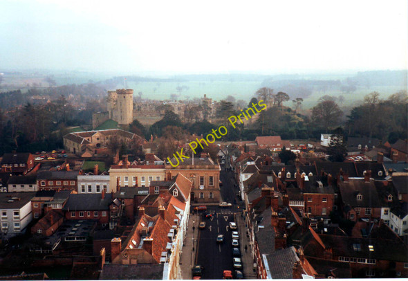 Photo 6"x4" Warwick Castle and town from St Mary's Warwick c1986