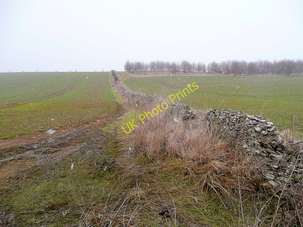 Photo 6"x4" Stone wall north of the B4077 Condicote c2010
