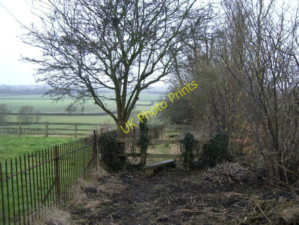 Photo 6"x4" Stiles and footpath down the garden Churchover c2010