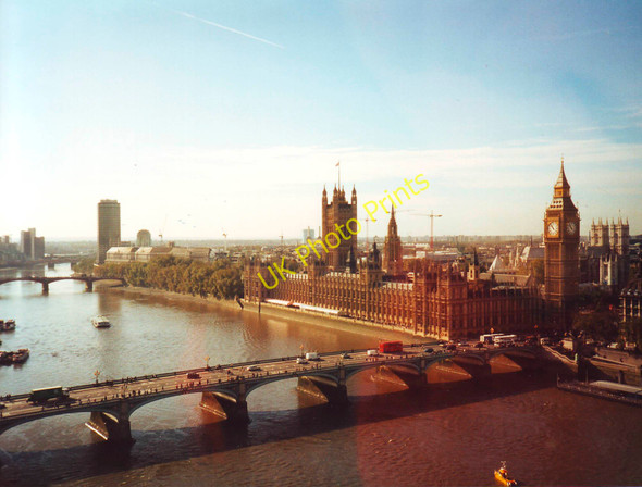 Photo 6"x4" Houses of Parliament from the London Eye Westminster c2000