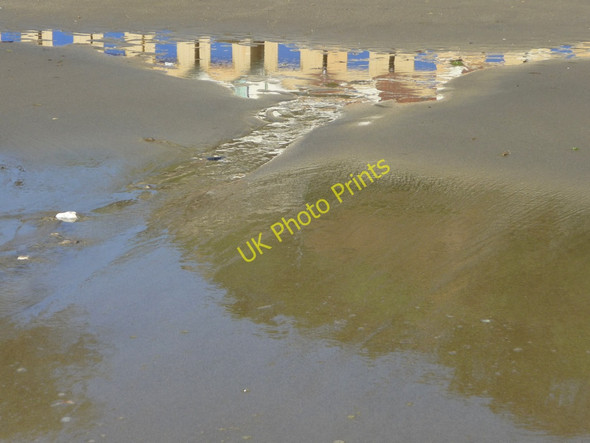 Photo 6"x4" Shanklin Beach Reflections Shanklin c2009
