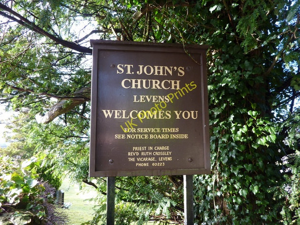 Photo 6"x4" St John's Church, Levens, Sign Causeway End\/SD4885 c2010