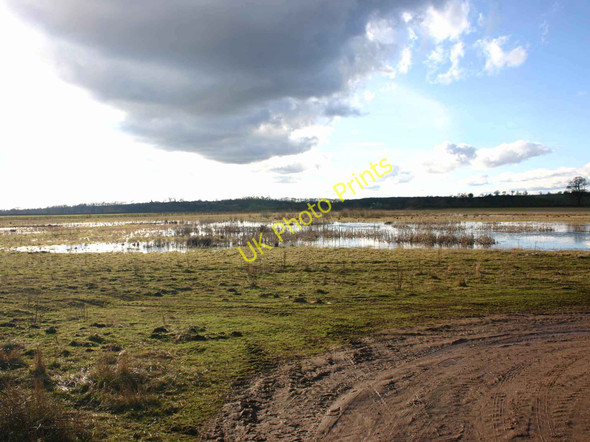 Photo 6"x4" Waterlogged fields by the A429 Wasperton c2010