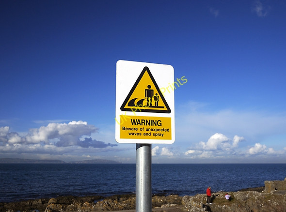 Photo 6"x4" Warning sign, Bangor Bangor\/J5081 c2010