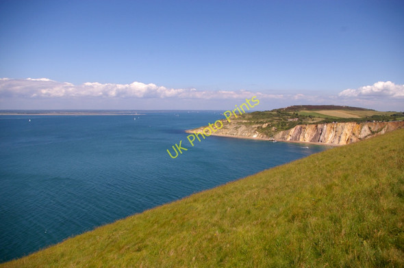 Photo 6"x4" Cliff top at Alum Bay, Isle of Wight Totland c2009