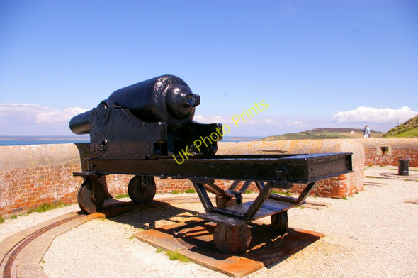 Photo 6"x4" Cannon at the Old Battery, Isle of Wight Totland c2009